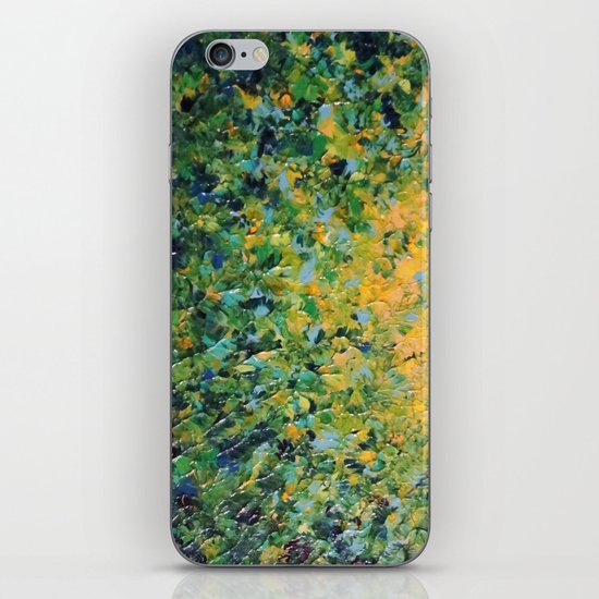 IRISH SUNRISE - Beautiful BOLD Lime Kelly Forest Green Sunrise Sunset Abstract Nature Painting iPhone & iPod Skin