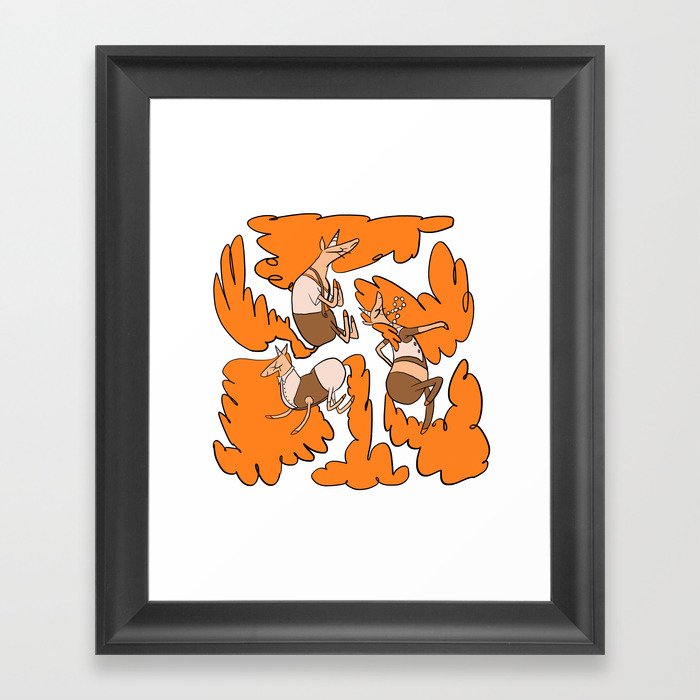 Fashion Po-Nays Orange Framed Art Print
