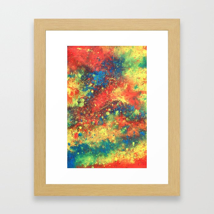 Abstract Paint Phone Case Framed Art Print
