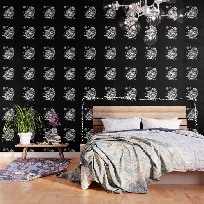 Space Pug Dog Astronaut Wallpaper By Teecave Society6