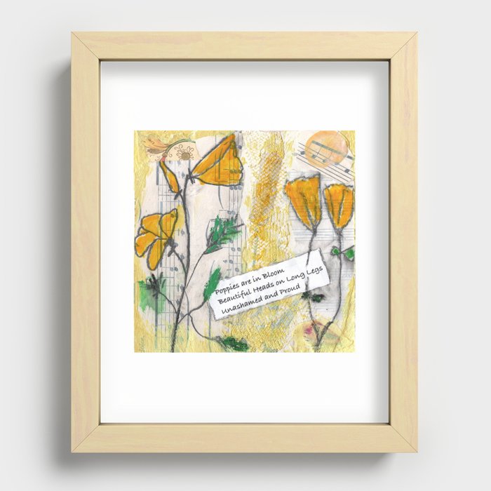 Poppies are in Bloom Recessed Framed Print