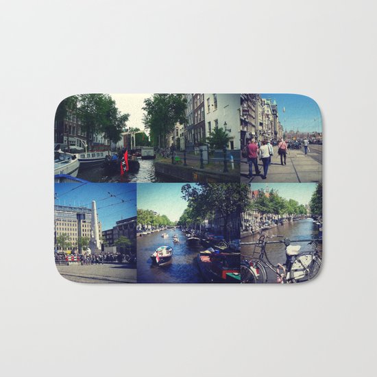 Photo collage Amsterdam 1 Bath Mat