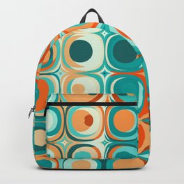 Orange and Turquoise Dots Backpack