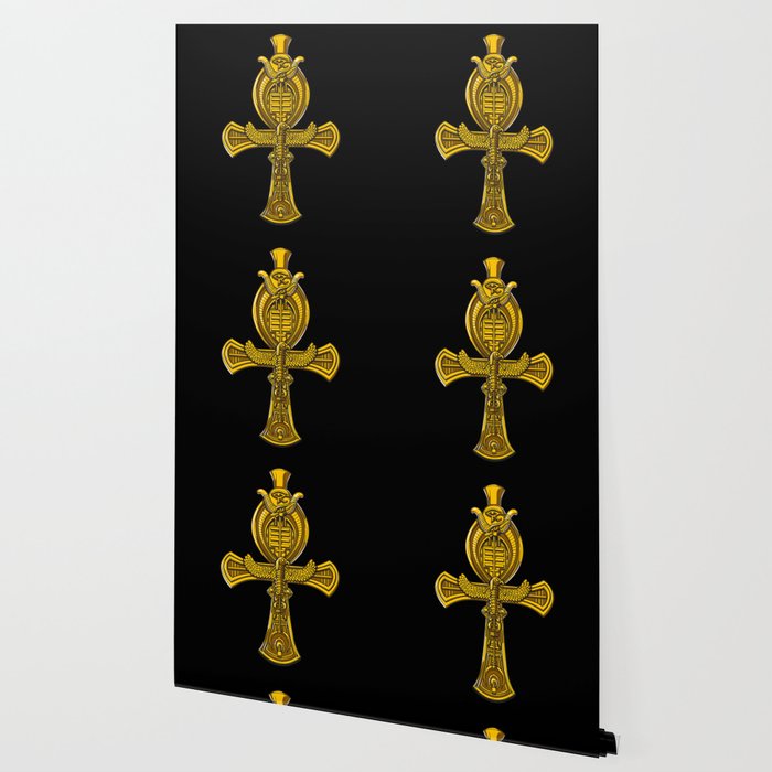 Egyptian Ankh Ancient Eye Of Horus Symbol Wallpaper By Teecave