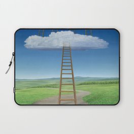 Surrealist Landscape Cloud Ladders Path Spiritual Mountains Weird Art Laptop Sleeve