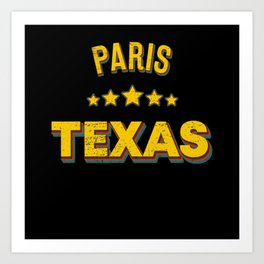 Paris Texas Art Print | Paris City, Paris Texas Gifts, Paris Texas, Usa Flag Vintage, America, Texas Ctiy, American Flag, Paris, Paris 4Th Of July, Texas 