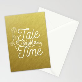 Tale As Old As Time - Beauty and the Beast (gold) Stationery Cards