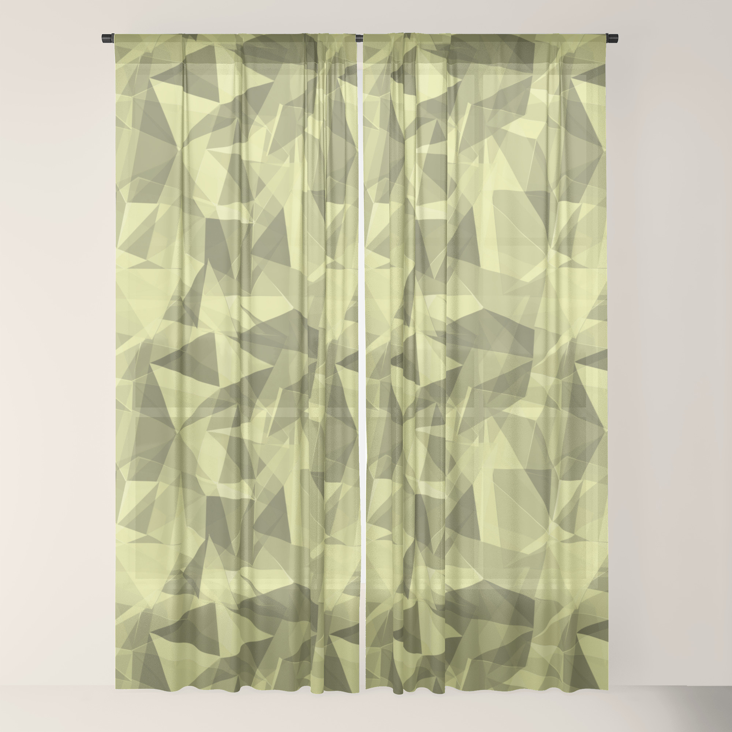 Abstract Geometrical Triangle Patterns 3 Va Lime Green Lime