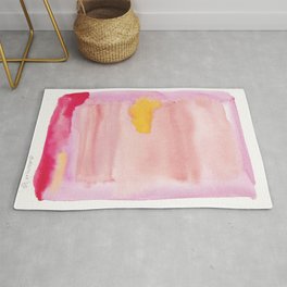 180815 Watercolor Rothko Inspired 10| Colorful Abstract | Modern Watercolor Art Rug