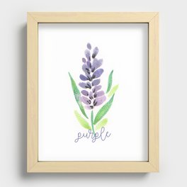 Purple flowers Recessed Framed Print