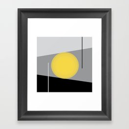 Keeping It Together - Abstract - Gray, Black, Yellow Framed Art Print