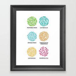Bacterial Colonies Collection For Biologist, Microbiology and Science Framed Art Print