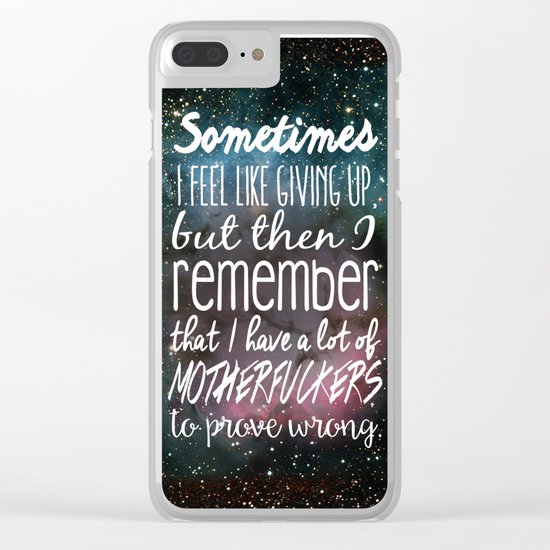 Prove Them Wrong Clear iPhone Case
