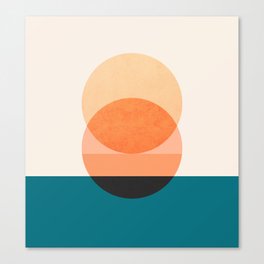 Abstraction_NEW_SUNSET_OCEAN_WAVE_POP_ART_Minimalism_0022D Canvas Print