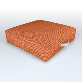 Rustic Natural Fibers - Burnt Orange Linen  Outdoor Floor Cushion