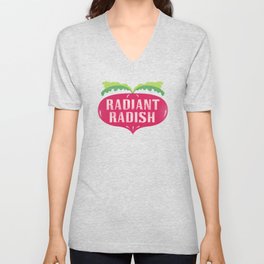 Radiant Radish V Neck T Shirt