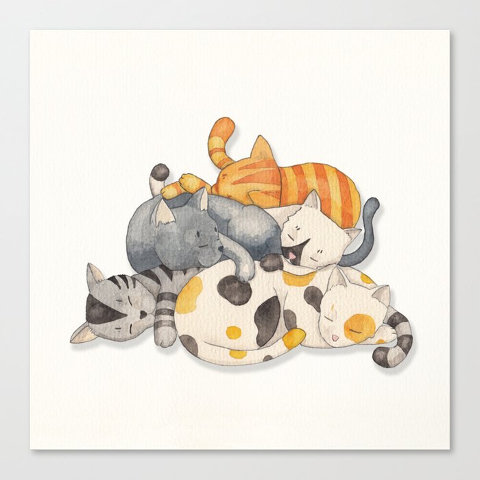 Cat Nap (Siesta Time) Canvas Print