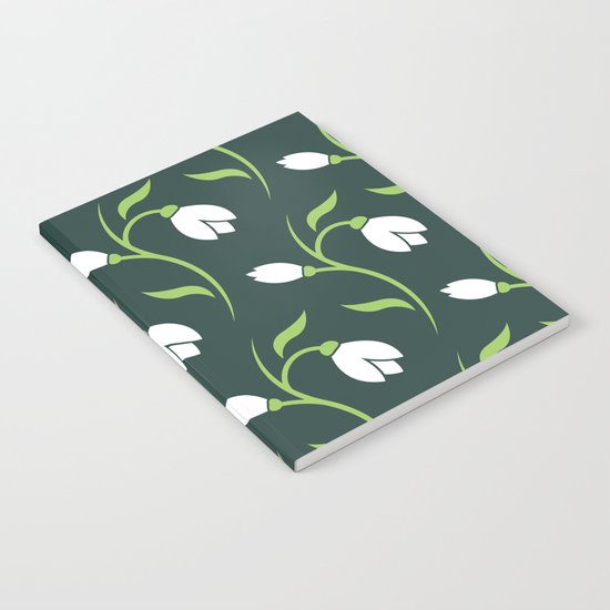 Spring Snowdrop Pattern Notebook