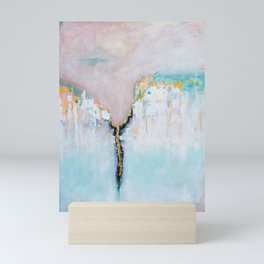 Pastel Cliffs Abstract Mini Art Print