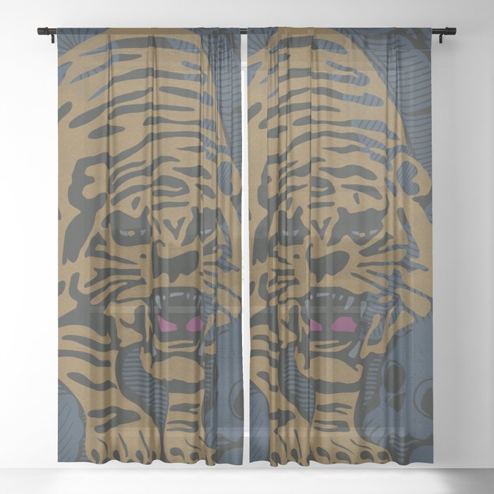 Golden Tiger Sheer Curtain