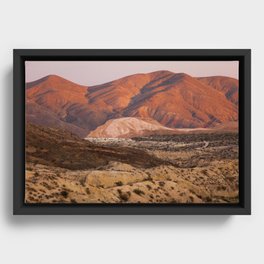 The Pinkest Sunset (Red Rock State Park, California) Framed Canvas