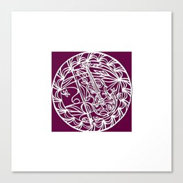 Viola_Wine Red Canvas Print