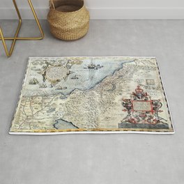 Palestine vintage pictorial map Area & Throw Rug