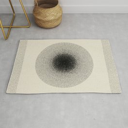 TIME WARP Minimalist Modern and Vintage Illustration Design of Another Outer Space Ship Dimension Area & Throw Rug