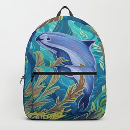 Endangered Vaquita Marina. Backpack | Coral, Environmental, Tropical, Reef, Marina, Animal, Sea, Ecology, Mexico, Porpoise 