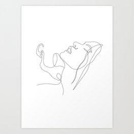 Lovers - Minimal Line Art 3 Art Print