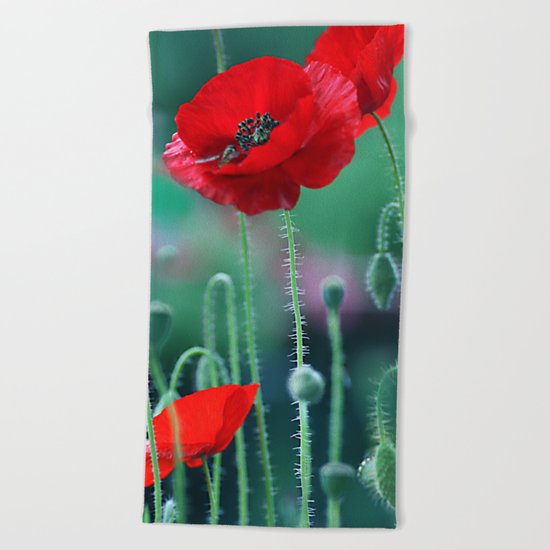Poppies (light)2. Beach Towel