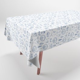 Christmas Toile // Blue & White Tablecloth