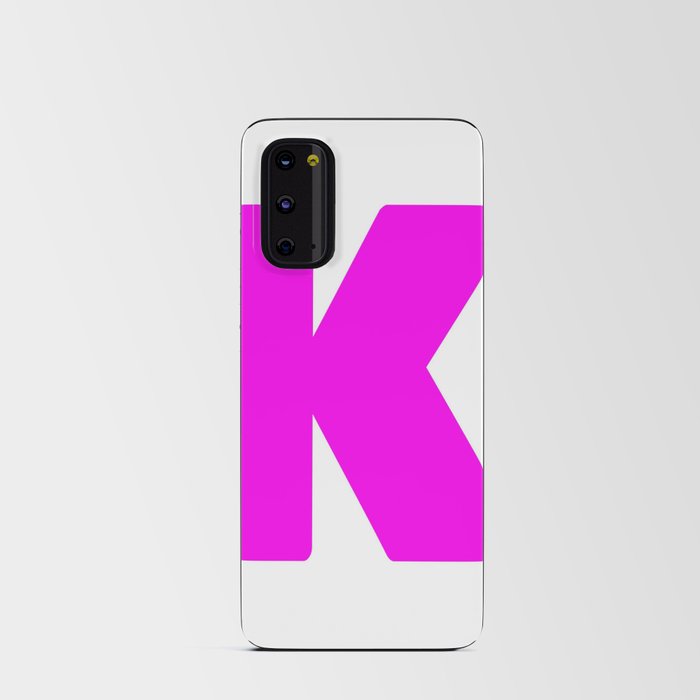 K (Magenta & White Letter) Android Card Case