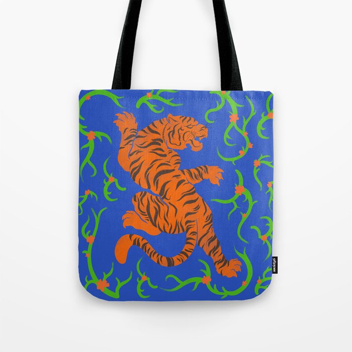 Year of the Tiger Purple and Orange Tote Bag