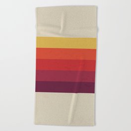 Retro Video Cassette Color Palette Beach Towel
