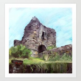  Launceston Castle entrance, Cornwall Art Print