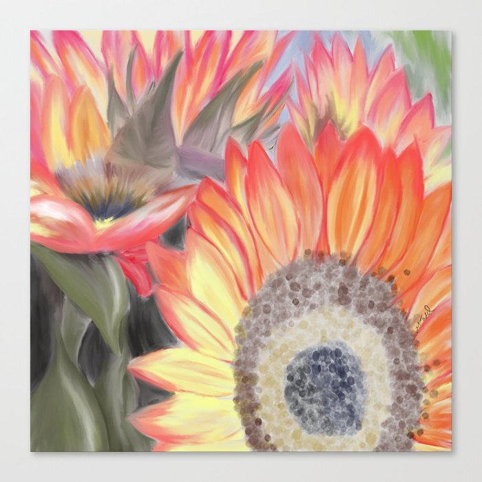 Fall Sunflowers Canvas Print