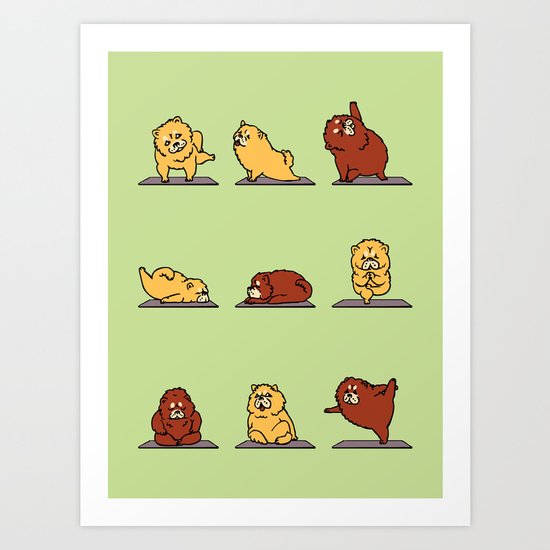 Chow Chow Yoga Art Print