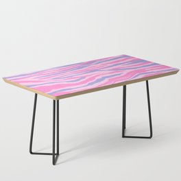 Pastel Zebra Stripes in Lavender + Pink Coffee Table
