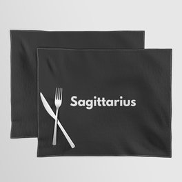 Sagittarius, Sagittarius Sign, Black Placemat