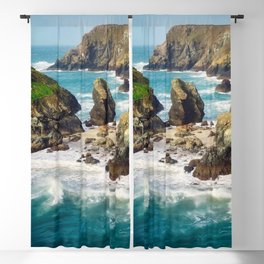 Great Britain Photography - Kynance Cove By The Beautiful Sea Blackout Curtain