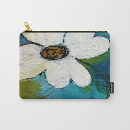 WHITE WHIMSICAL FLOWER Carry-All Pouch