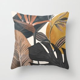 Abstract Tropical Art III Throw Pillow