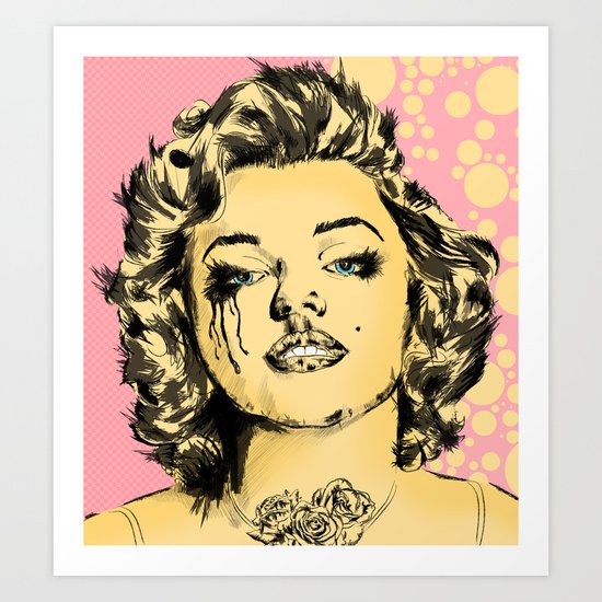 Mirror Monroe Art Print