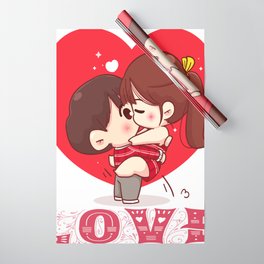Creative T-shirt design expressing love Wrapping Paper