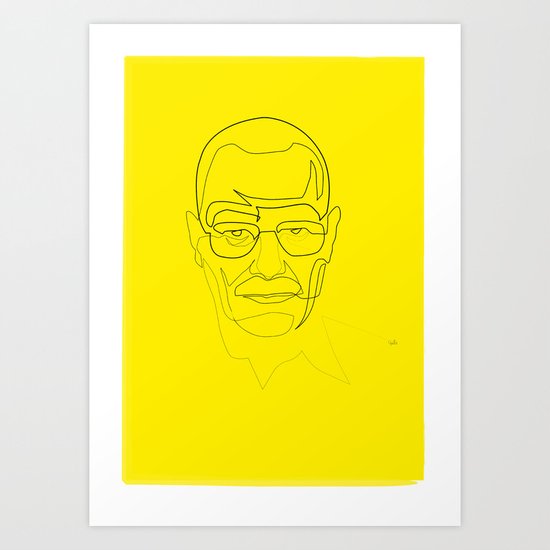 One Line Breaking Bad: Heisenberg Art Print