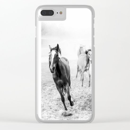 Running with the horses Clear iPhone Case