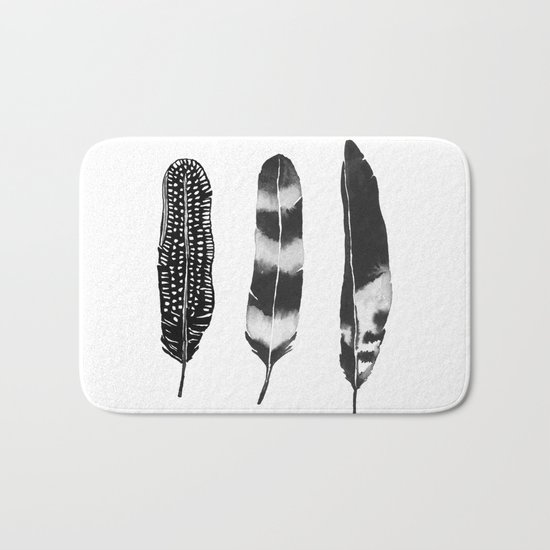 Dark Feather Bath Mat