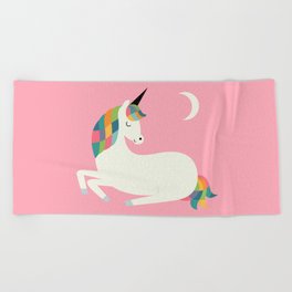 Unicorn Happiness Beach Towel