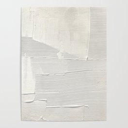 Relief [1]: an abstract, textured piece in white by Alyssa Hamilton Art Poster